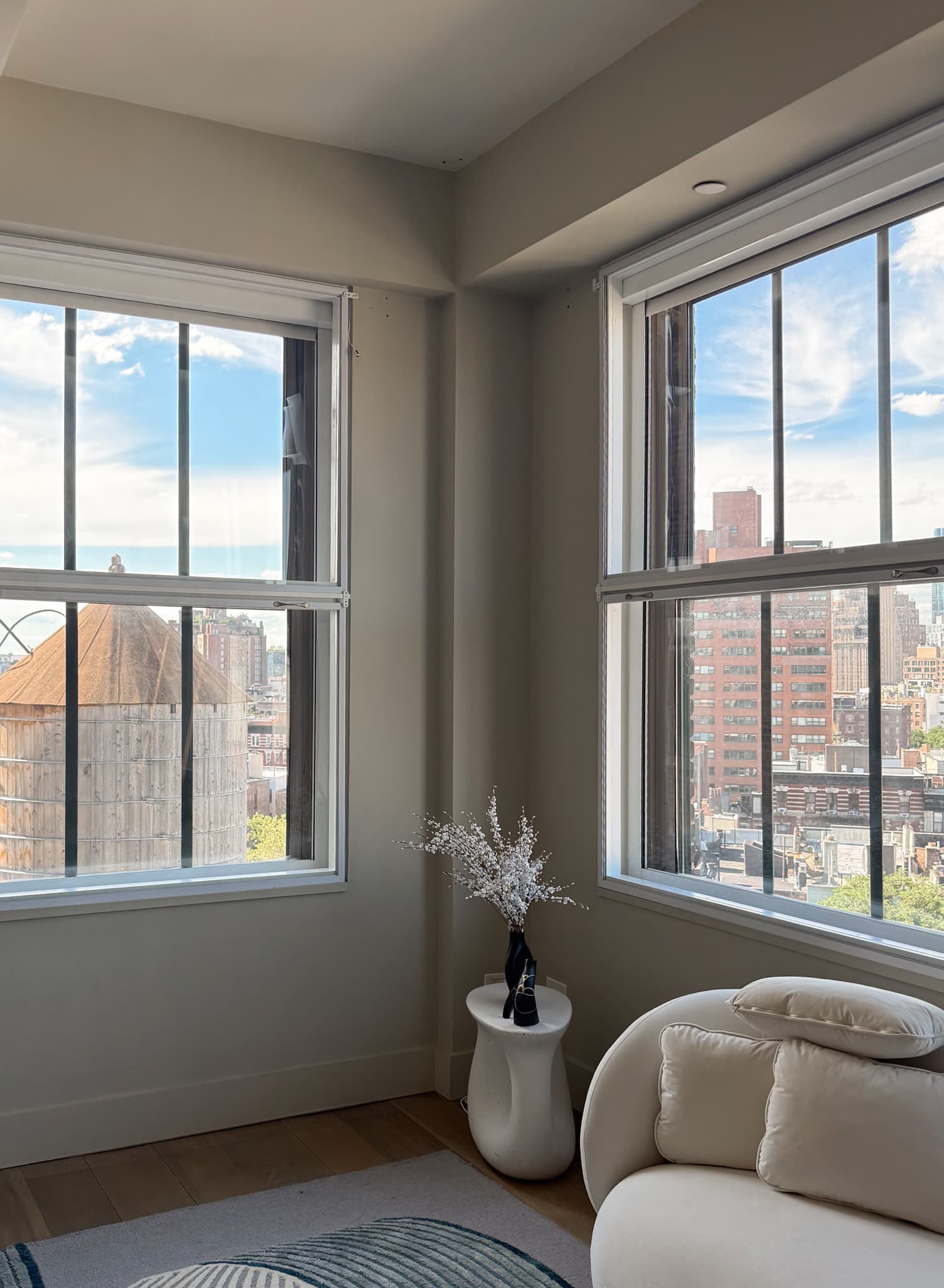 Whisper Windows outside-mounted insert on a double-hung window